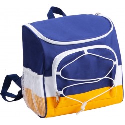 Sac a dos isotherme PVC bleu/blanc/jaune