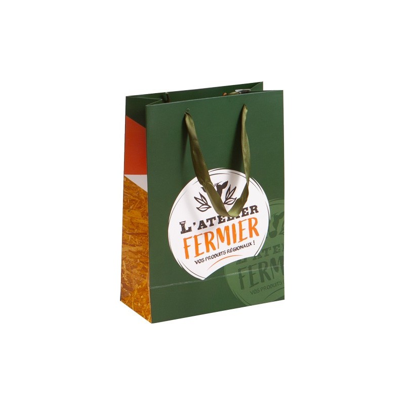 Sac carton vert + fenetre terroir