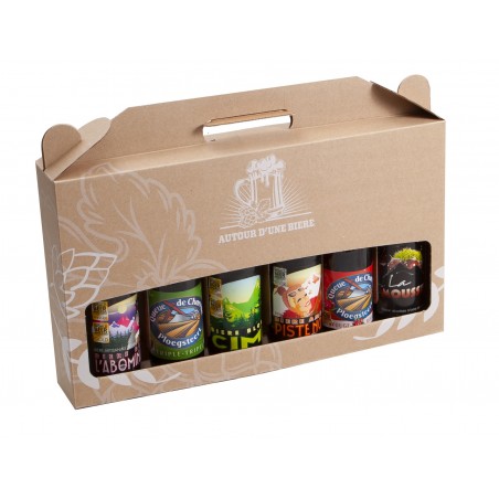 COFFRET CARTON KRAFT POUR 6 BOUTEILLES DE BIERE