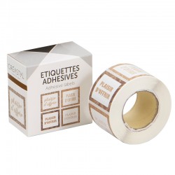 Rouleau d'étiquettes autocollantes 25 mm - You've Got Great Taste - Saumon  x500 - Perles & Co
