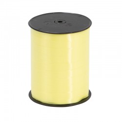 Bobine de bolduc lisse jaune pale 10mm x 250 m