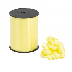 Bobine de bolduc lisse jaune pale 10mm x 250 m