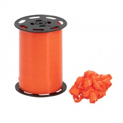 Bobine de bolduc lisse mandarine 10mm x 250 m