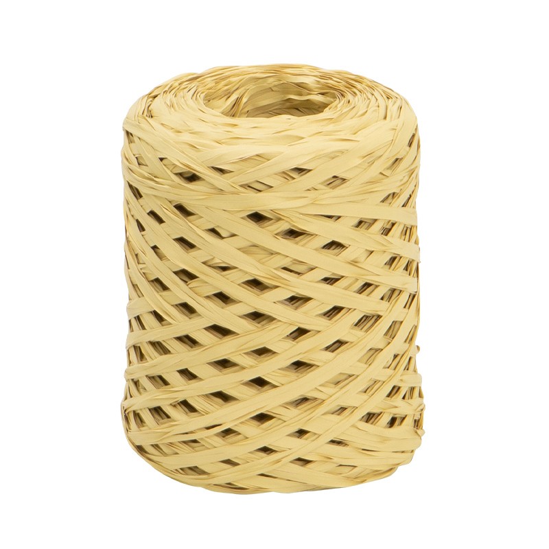 Bobine de bolduc raphline naturel 10mm x 200 m