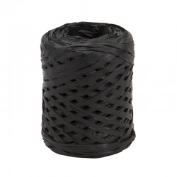 Bobine de bolduc raphline noir 10mm x 200 m