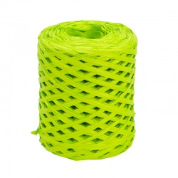 Bobine de bolduc raphline vert granny 10mm x 200 m