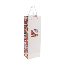 Sac 1 bouteille rectangulaire carton Escapade 12x8,5x36