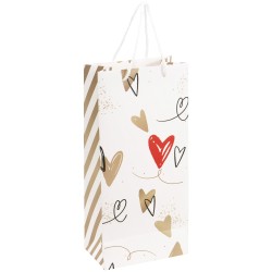 Sac 2 bouteilles carton+fenetre Inconditionnelle 16,5x10x35