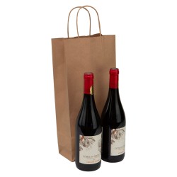 Sac kraft 2 bouteilles