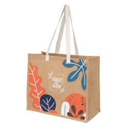 Sac jute Fabrique avec Amour 42X19X35 cm