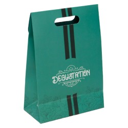 Sac carton pochette cadeau avec fenetre Motif Degustation ve