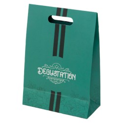 Sac carton pochette cadeau avec fenetre Motif Degustation ve