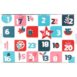 Calendrier de l'Avent carton Scandinave 44x28,7x 28,4 cm