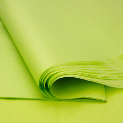 Rame de 240 feuilles de  papier de soie vert anis 75X50 cm