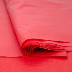 Rame de 240 feuilles de papier de soie rouge75x50cm