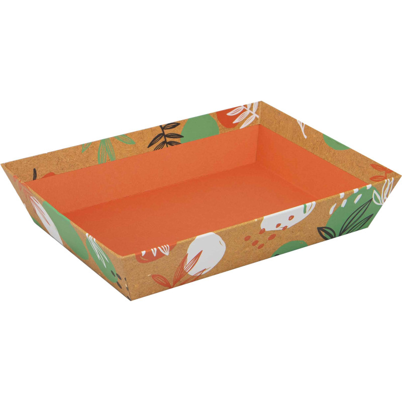 Corbeille Carton Rectangulaire Orange Canyon 27x20x5 cm