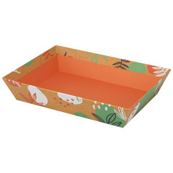 Corbeille Carton Rectangulaire Orange Canyon 27x20x5 cm