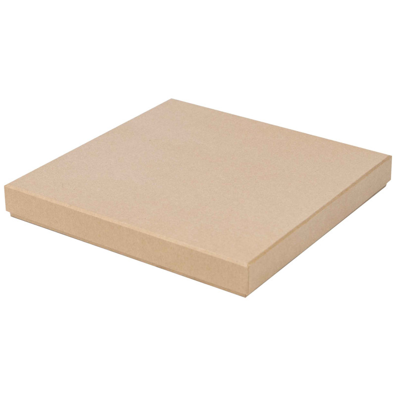 Boite Kraft Carree Chocolat Douceur 26,5x26,5x3,5 cm