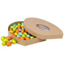 Boite Ovale Kraft Oeuf Chocolat Douceur 21x17,5x3 cm