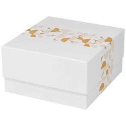 Boite Carree Carton Blanc Eclat d'Or 20,5x19x10,5 cm