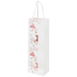 Sac 1 bouteille carton a fenetre blanc Iconic 12x8,5x36cm