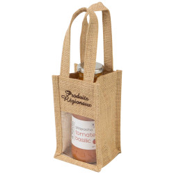 Sac jute naturel a fenetre Produits regionaux 10x10x18cm