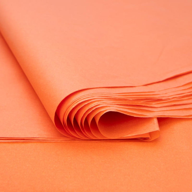 Papier de Soie Orange - rame de 240 feuilles