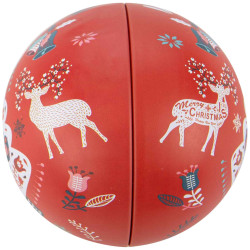 Boule Noel Metal Rouge Scandinave diam. 6,3cm