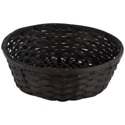 Corbeille Ronde Bambou Noir Elegance O34x11cm