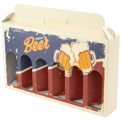 Coffret Carton Rectangulaire Beige Fresh Beer 43x7x25cm