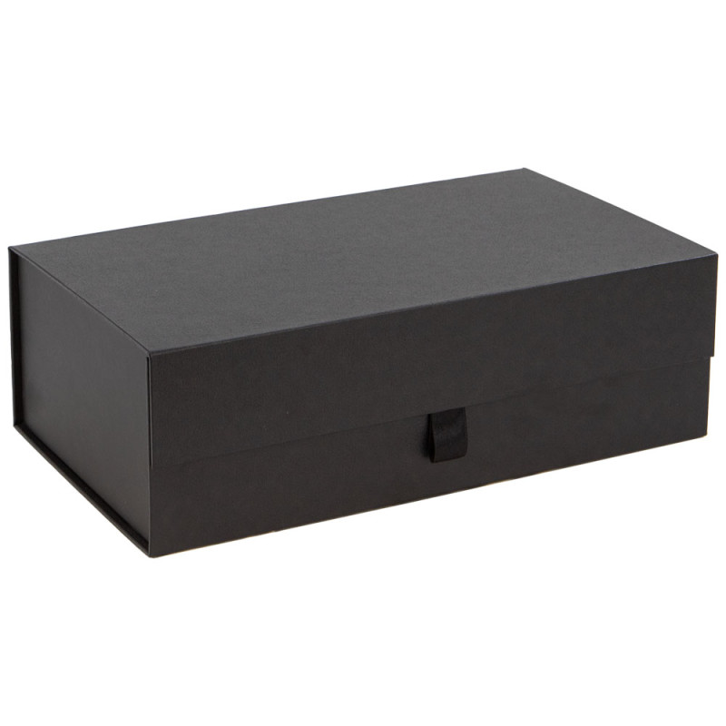 Boite carton noir imitation cuir Indispensable 32x18x10cm