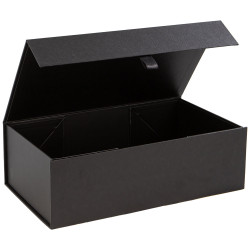 Boite carton noir imitation cuir Indispensable 32x18x10cm