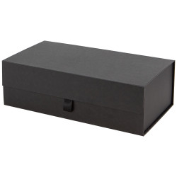 Boite carton noir imitation cuir Indispensable 32x18x10cm