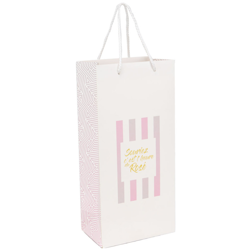 Sac-bouteille carton Voyage Estivale 16,5x10x35