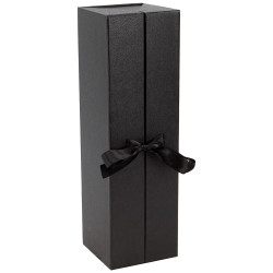 Boite carton double ouverture noir Indispensable 34x10x10 cm