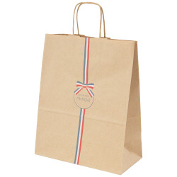 Sac kraft 90g produits francais poignees torsadees