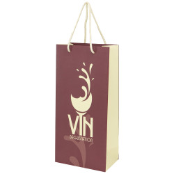 Sac carton FSC 'VIN DEGUSTATION' pour 2 bouteilles