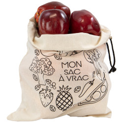 Mon sac a vrac en coton avec cordon noir