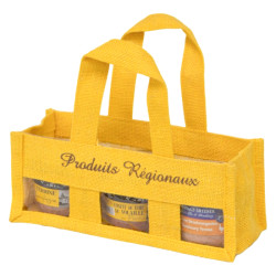 Sac jute jaune double en PVC