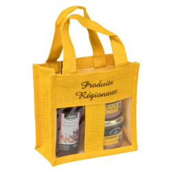 Sac jute jaune double PVC