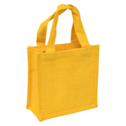 Sac jute jaune double PVC