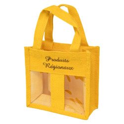 Sac jute jaune double PVC