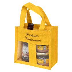 Sac jute jaune double PVC