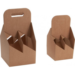 Porte bouteille en carton kraft pour 4 bouteilles O9