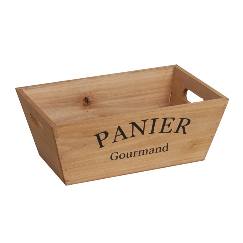 Corbeille bois naturel Panier Gourmand