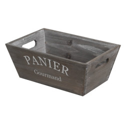 Corbeille bois gris Panier Gourmand