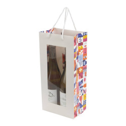 Sac-bouteilles rectangulaire carton Escapade 16,5x10x35