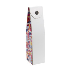 Porte 1 bouteille rectangulaire carton Escapade 9x9x38