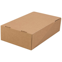 Coffret bouteilles carton rectangulaire Kraft 20x35x9 cm