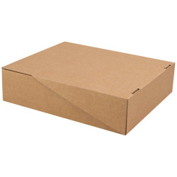 Coffret 3 bouteilles carton rectangulaire Kraft 28,5x35x9cm